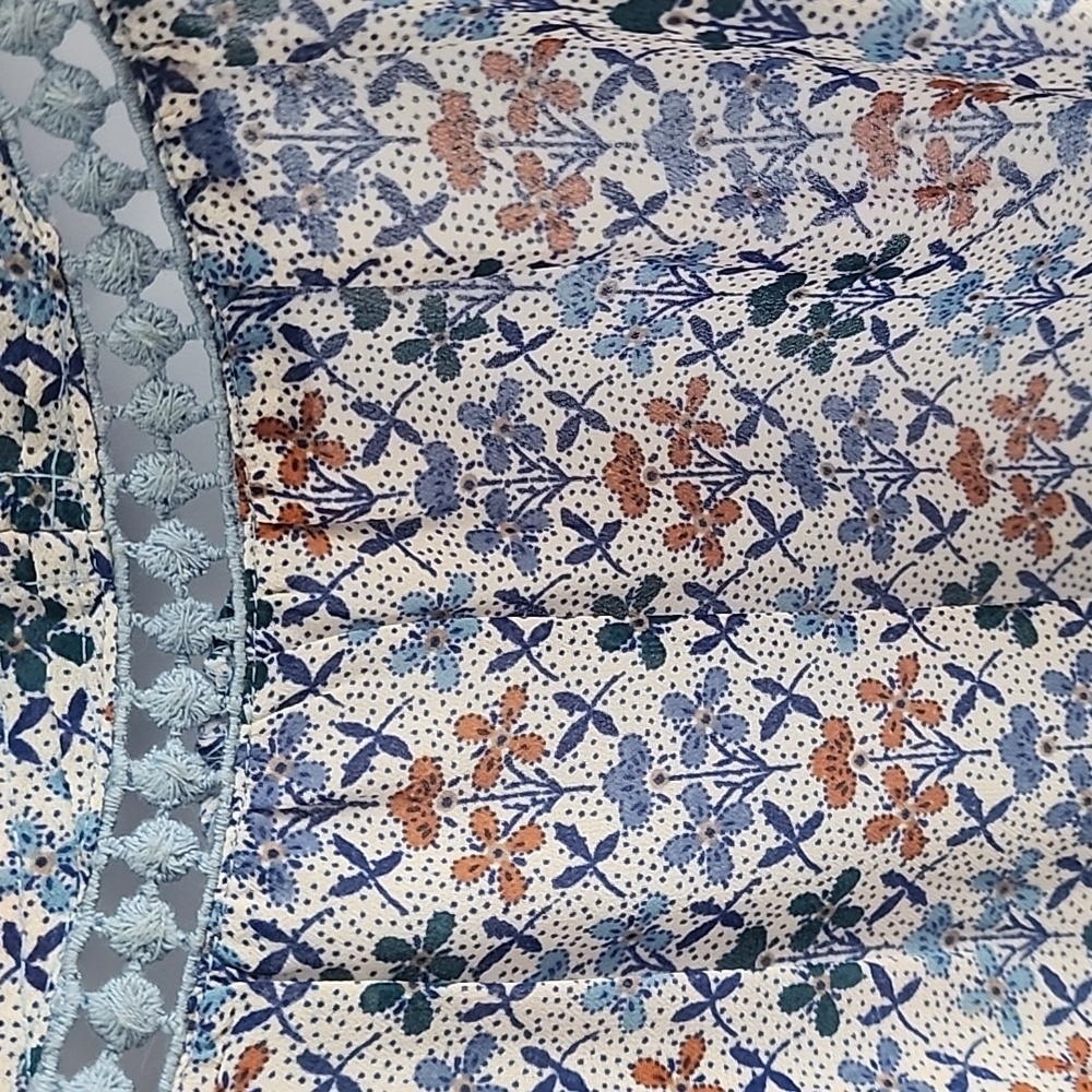 Anthropologie Holding Horses Blue Floral Dress *Shell* Size 10 - Picture 9 of 10